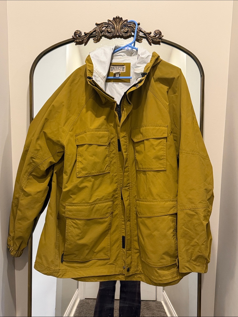 Duluth Trading Co muted Olive Green Hooded Jacket - 2XL Tall